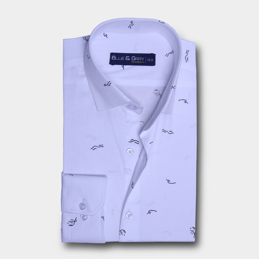 White Elite Shirt with Iconic Waves